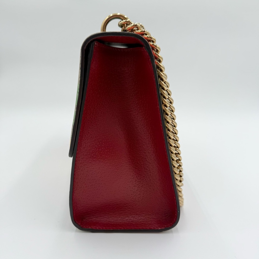SOLD Gucci GG Supreme Monogram Tian Large Padlock Shoulder Bag Beige Multicolor - Picture 4 of 11
